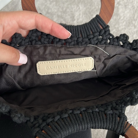 NEW- Danielle Nicole Macrame Fringe Crossbody Bag - Picture 7 of 10